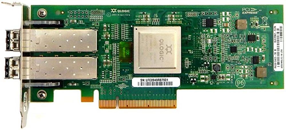 Контроллер Sun Microsystems SUN SANBLADE 8GB DP FIBRE PCI-E LP QLE2562-SUN