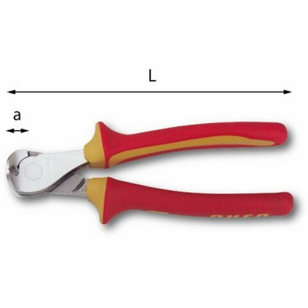 086 N Кусачки с фронтальной режущей кромкой (1000V) длина 160 мм, USAG (Италия)