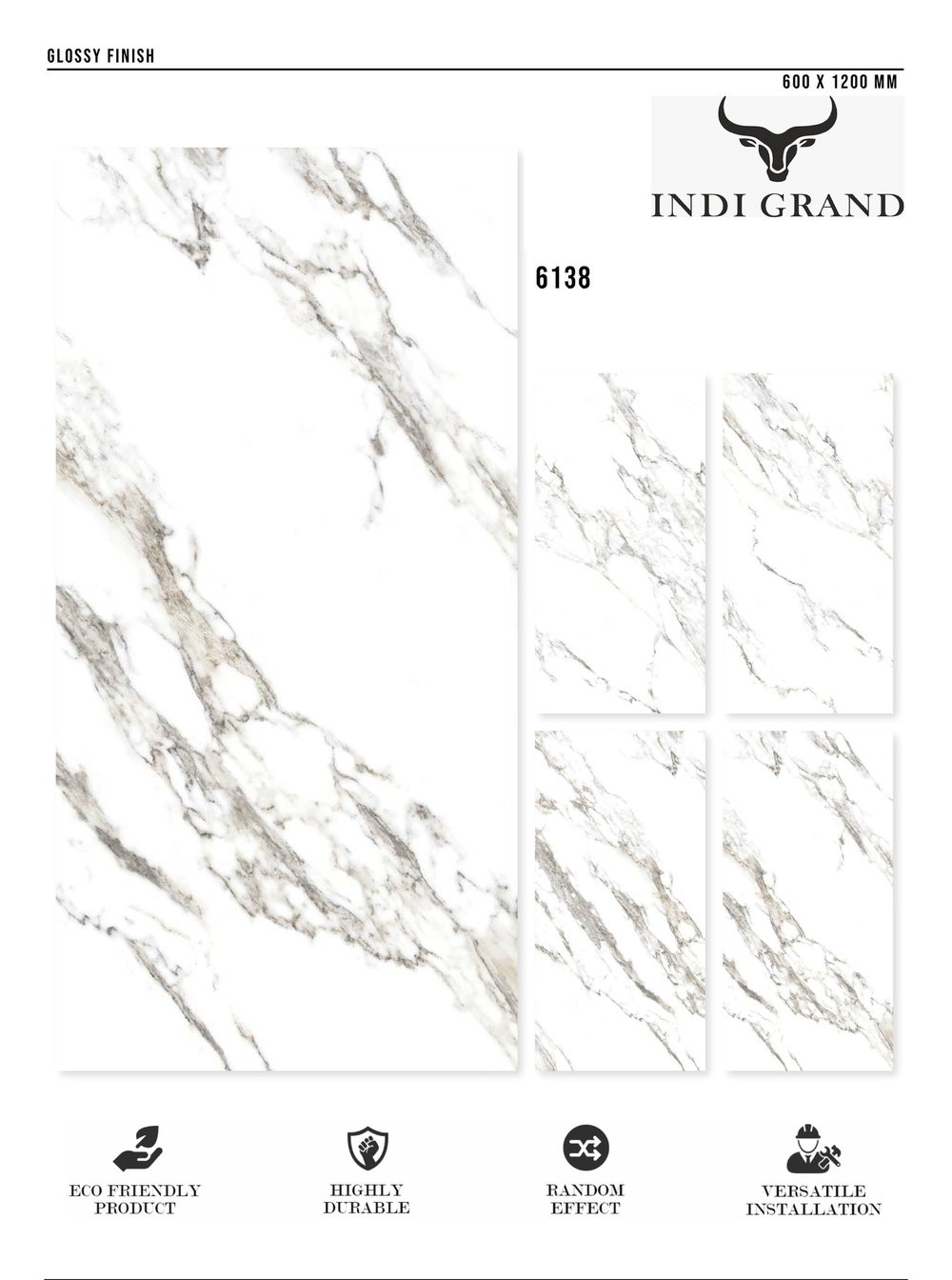 Керамогранит glossy №2 60х120, 6138