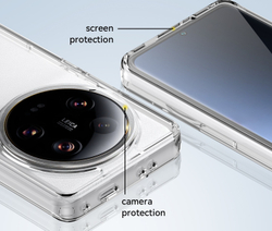Защитный чехол с мягкими рамками для смартфона Xiaomi 13 Ultra, прозрачные рамки