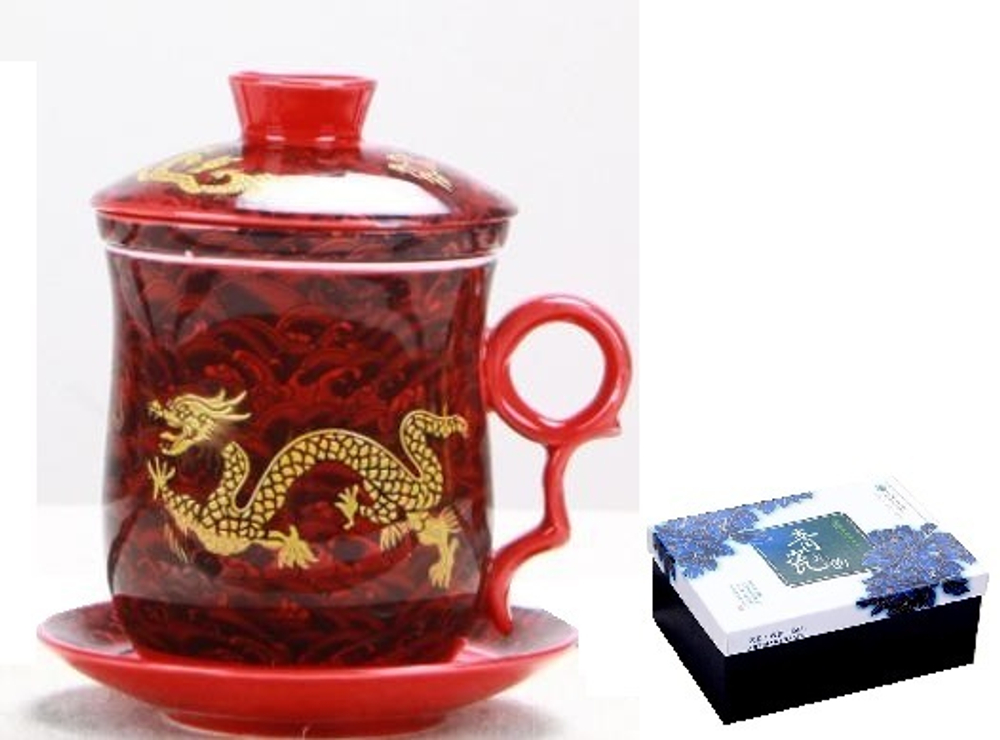 242019.2 Кружка "Дракон красный" В ПОДАРОЧНОЙ КОРОБКЕ, фарфор