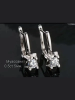 Серьги с муассанитами