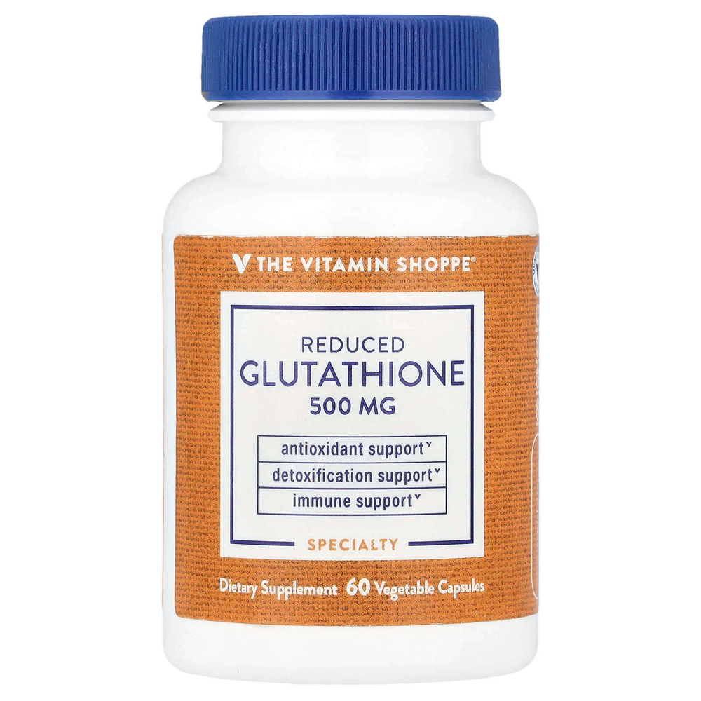 The Vitamin Shoppe, Восстановленный глутатион, 500 мг, 60 растительных капсул