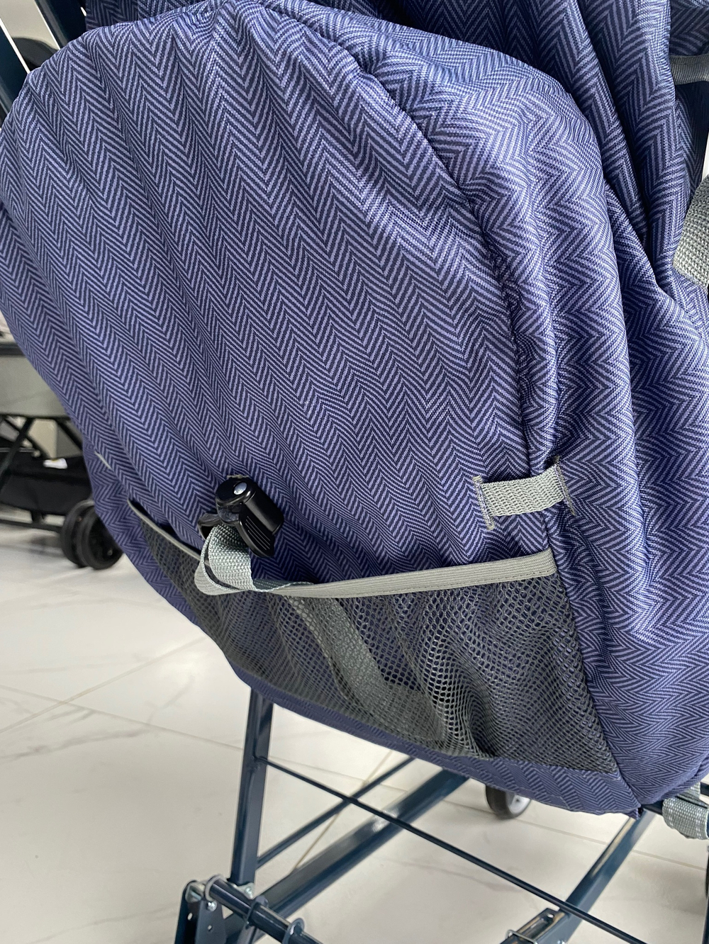 Коляска комбинированная «Ника Детям 7-8K» в ёлочку синий (арт. НД7-8K/1)