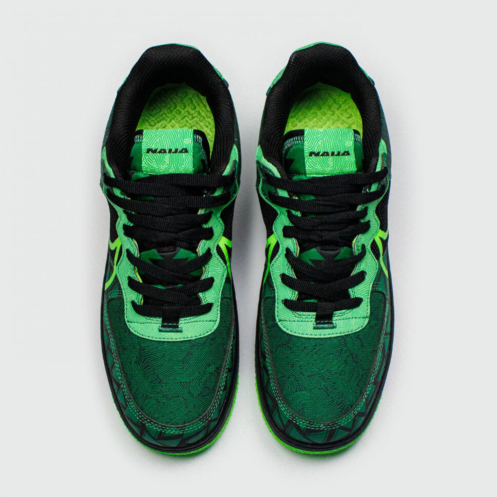 кроссовки Nike Air Force 1 React Black / Green CW3918-001