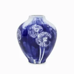 Ваза Verona I высота 36 см, синий, белый