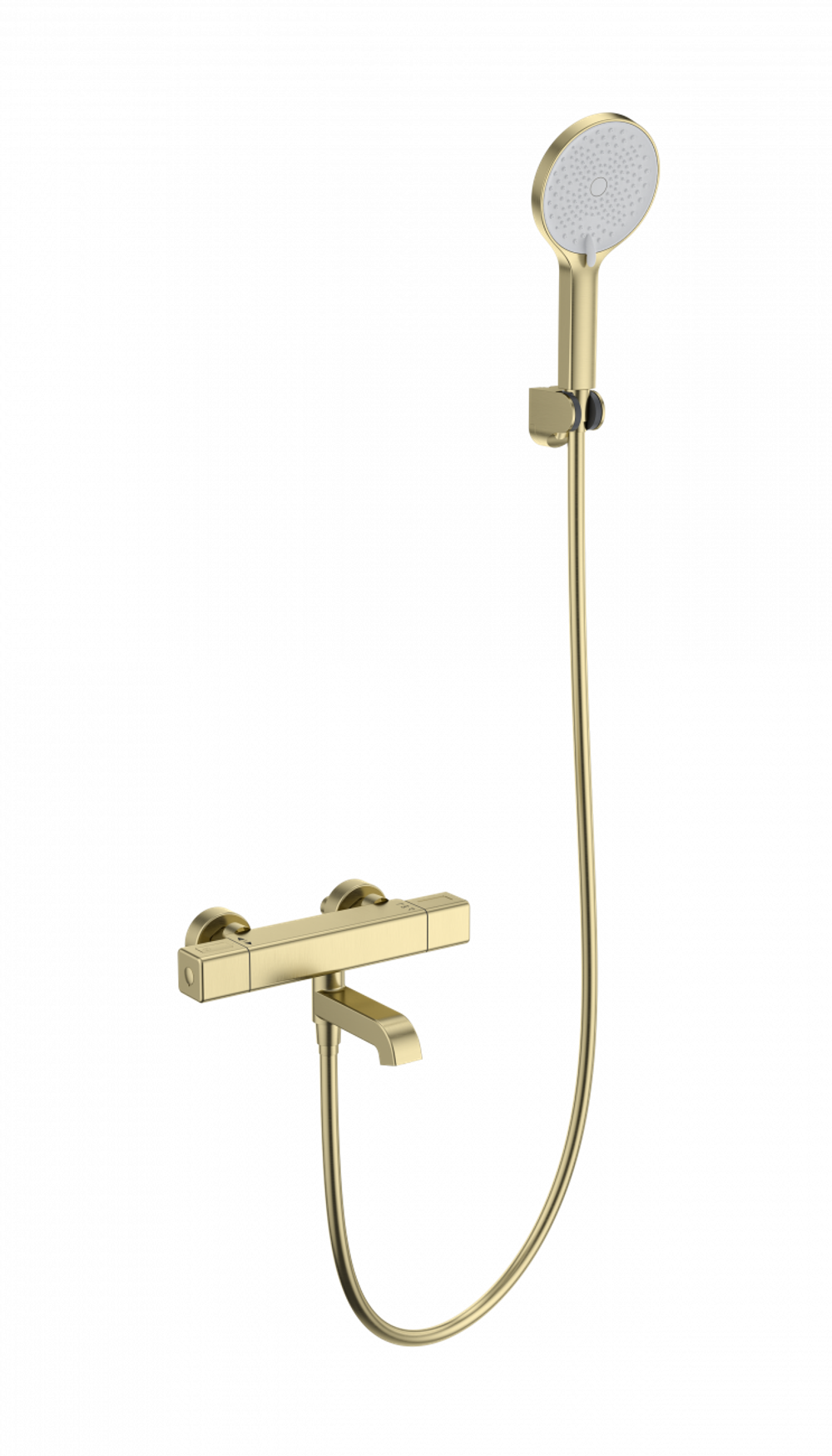 Смеситель для ванны с душем и термостатом WONZON & WOGHAND STAY 2, Брашированное золото (WW-B2016-A1-BG)