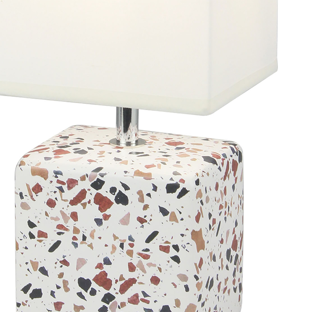 Настольный светильник 1х40Вт Е14, керамика/ткань, гранит