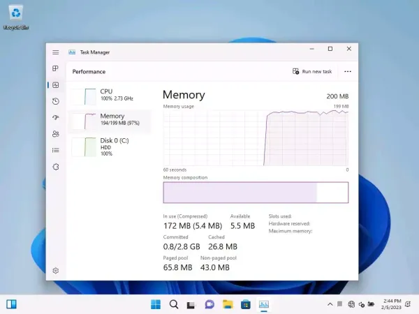 Специальная версия Windows 11 требует меньше памяти, чем вкладка в браузере