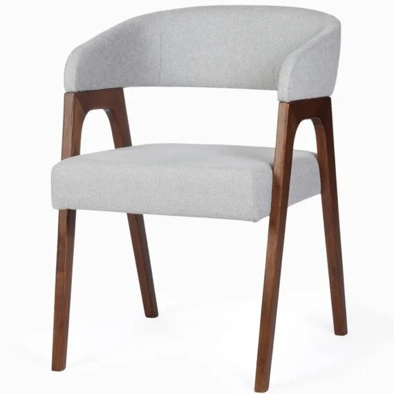 Стул Lordy, светло-серый, ножки орех