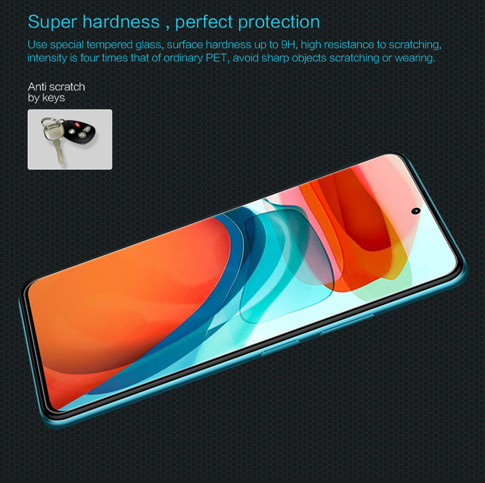 Защитное стекло с прозрачными рамками от Nillkin для Xiaomi Redmi Note 10 Pro 5G и Poco X3 GT 5G, серия H Anti-Explosion Glass Screen Protector