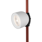 DK5540-WH+BK Поворотный светильник для трека-ремня Belty, серия Spot, со светодиодом, D100*H107мм, 48V DC, 12W, RA90, 38°, 4000K, IP20, белый с черным, алюминий