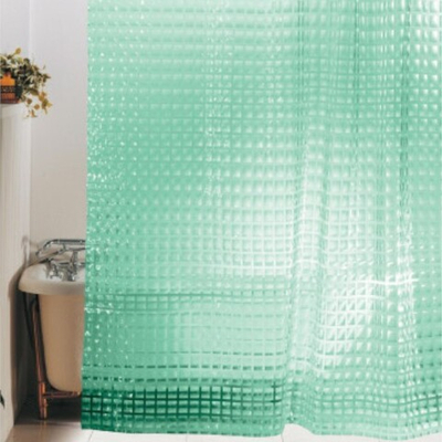 Штора для ванной комнаты ZALEL рисунок 3D 180*180 PVA YC-154 зеленая