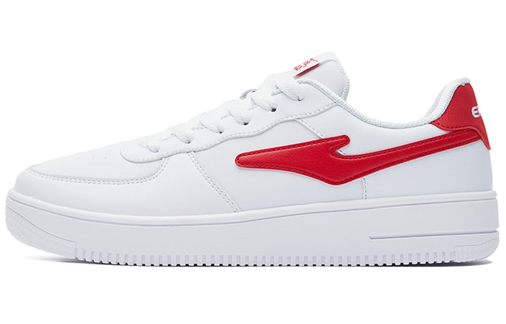 Erke Low top Skateboard Shoes Men"s True White University Red