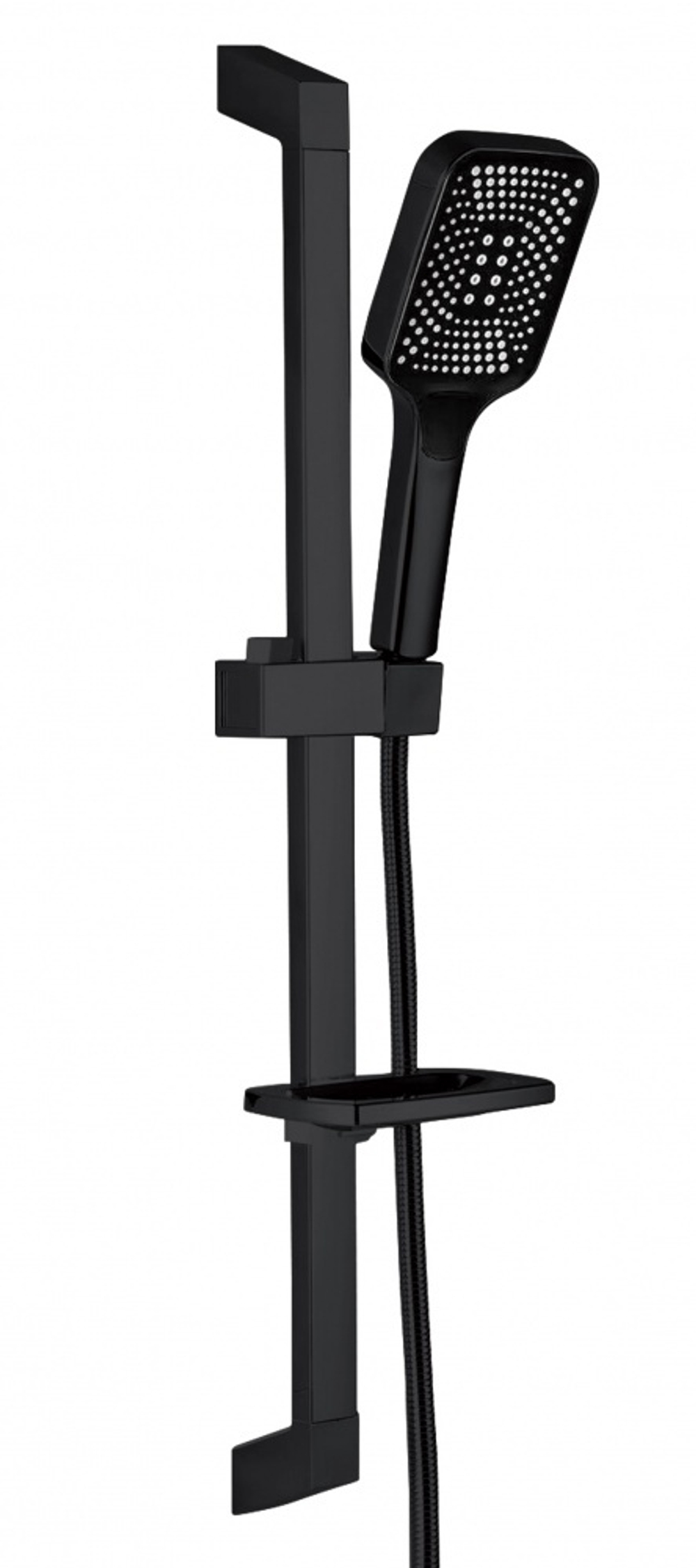 Стойка для душа (шланг+лейка) КВАД. ЧЕРНЫЙ ViEiR (20/1шт)