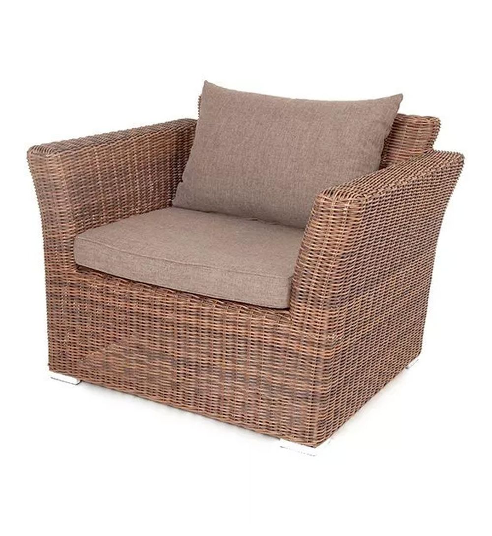 "Капучино" кресло из искусственного ротанга, цвет коричневый