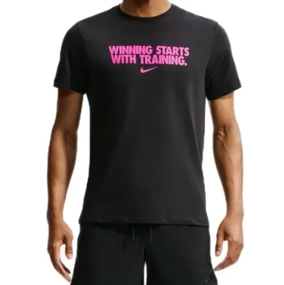 Теннисная футболка Nike Dri-Fit Winning - black/hyper pink