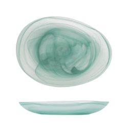 Салатник 800 мл 28*21 см h4,4 см овальный Green Sky матовое стекло P.L. Proff Cuisine [6]