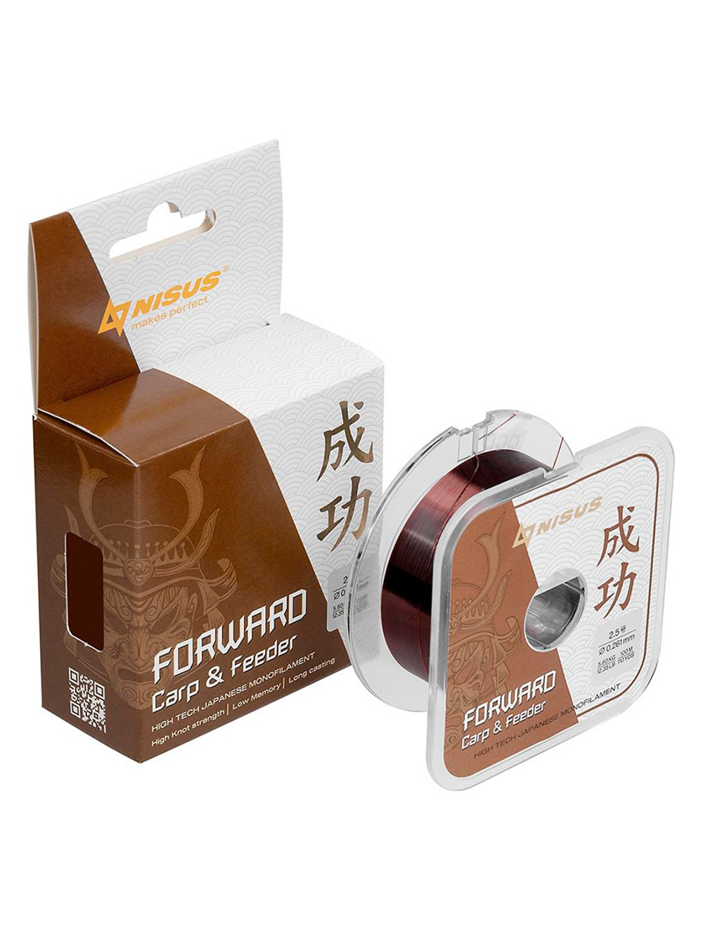 Леска для рыбалки Nisus FORWARD Carp&Feeder brown Nylon 0,437mm/150m (N-FCF-0437-150)