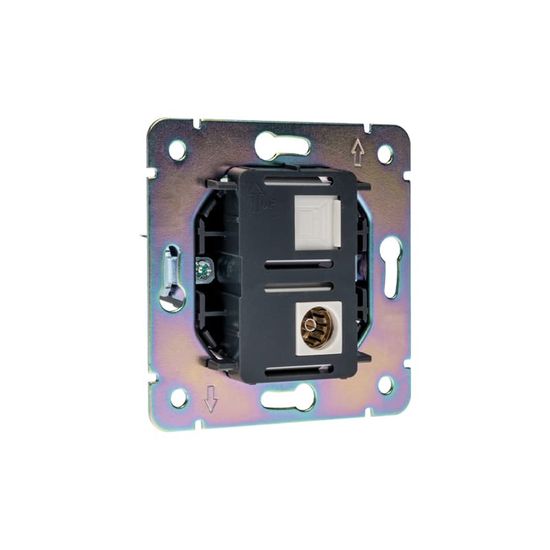 Розетка STRONG компьютерная RJ45 кат6 + TV с/у жемчуг KRANZ