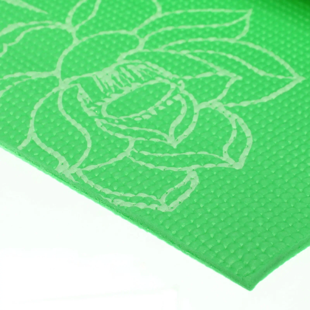 Коврик для йоги 6 мм 173х61 см «Цветущий сад» PVC, микс цветов