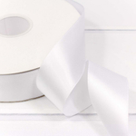 Лента Атласная 3,8см х 110м Полиэстер класс А (Белый)