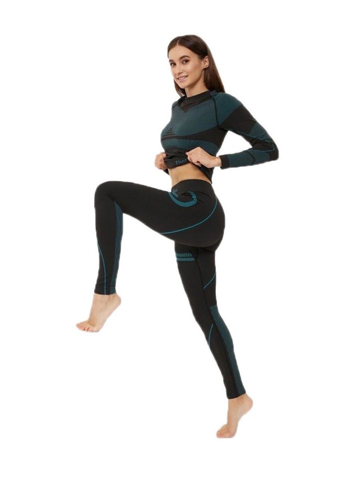 Термобелье Thermo Flex женское (черно-бизюзовый)