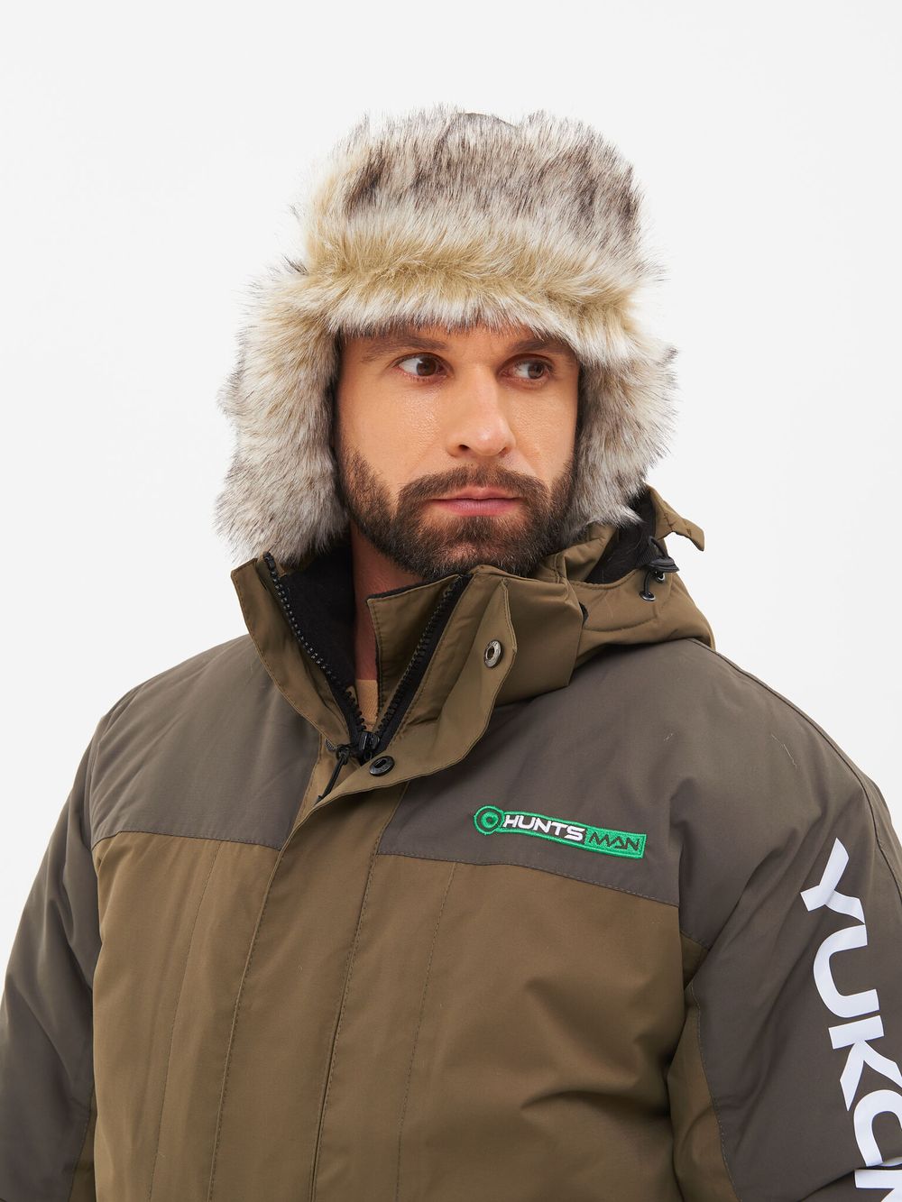 Шапка ушанка зимняя Yukon Ice ткань Breathable цвет Хаки