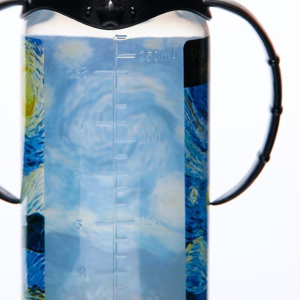 5399853 Бутылочка для кормления «Искусство с рождения: Ван Гог», 250 мл цилиндр, с ручками