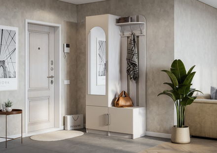 Прихожая СОФИЯ-2 Анкор белый/сатин