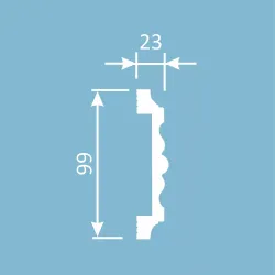 Молдинг Ecopolymer, 99x23 мм