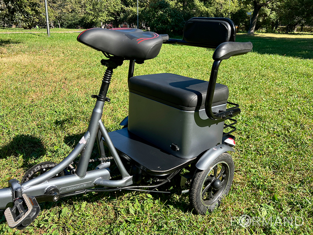 Трехколесный двухместный электровелосипед TRION Delta, Серый