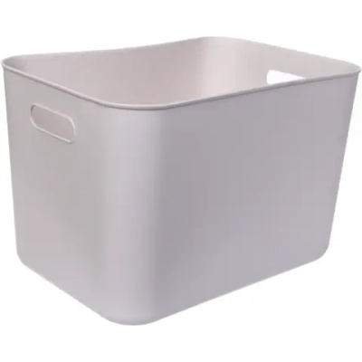 Корзина - органайзер с крышкой для хранения «БИСКОТТИ», цвет серый, 37*26,5*24,5см