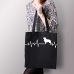 Тканевая сумка "Сердечный ритм - Голден Ретривер"