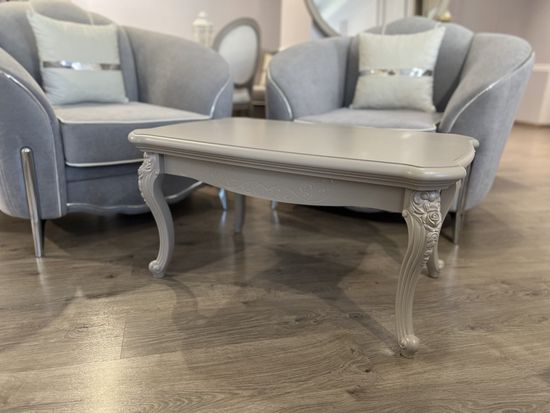 Стол журнальный МОККО прямоугольный бежевый / серый камень