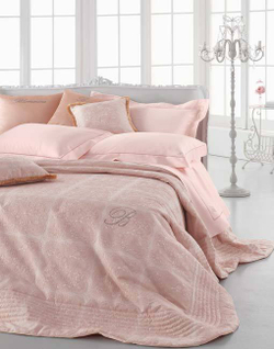Покрывало 270х270 Blumarine Lafayette розовое Италия