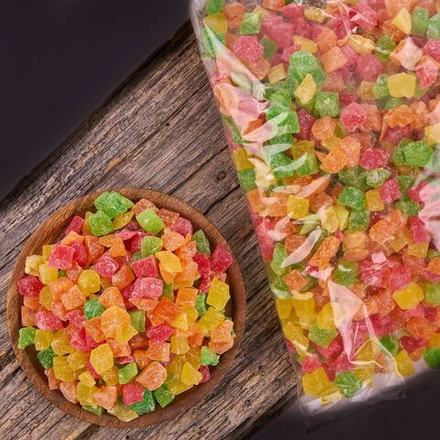 Цукаты папайя (кубики цветные), 1кг