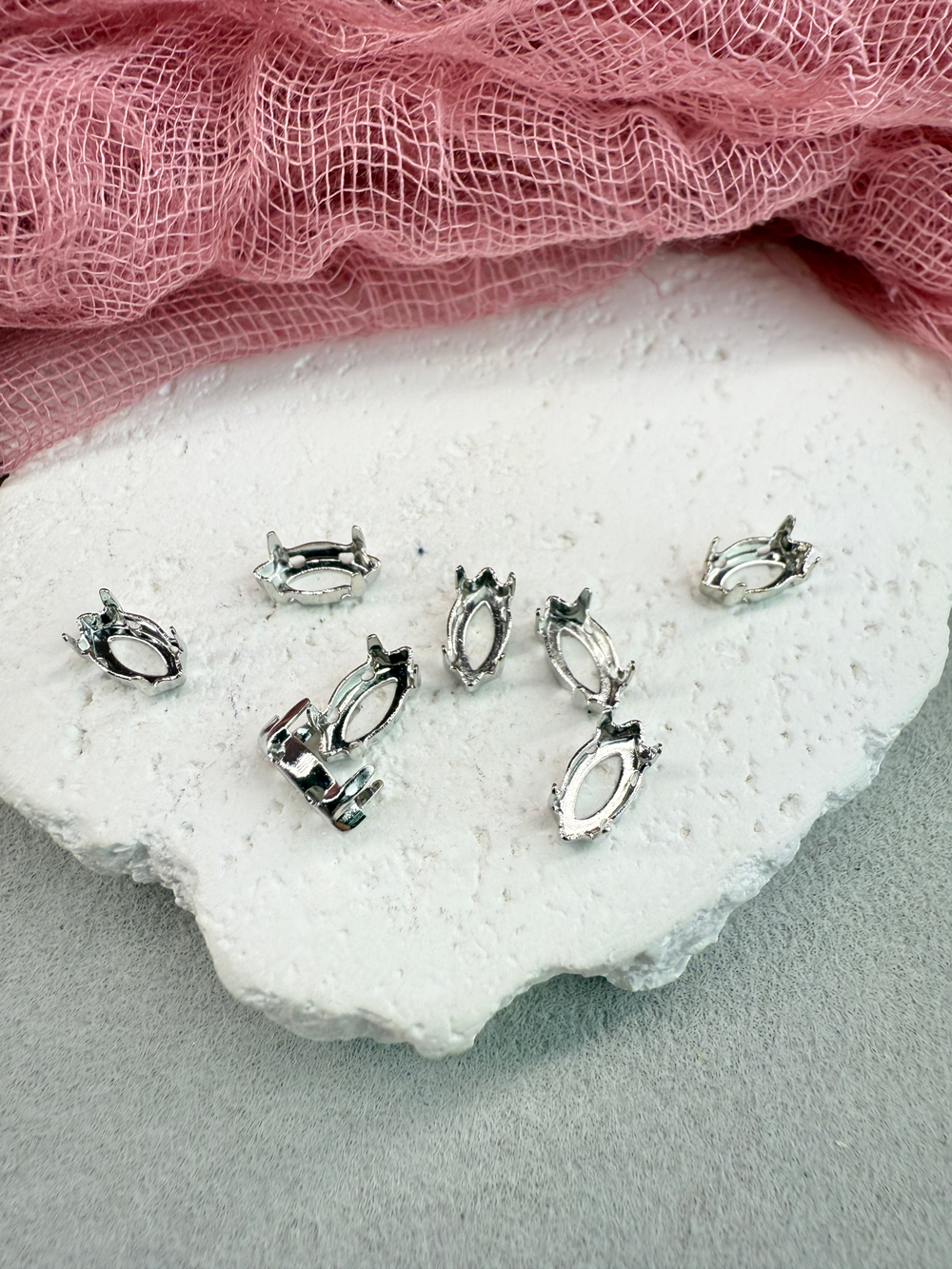 Оправа #4220 Navette 10*5 мм Серебро