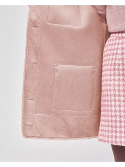 Куртка чебурашка из шерсти мериноса, розово-бежевая, SilverFox