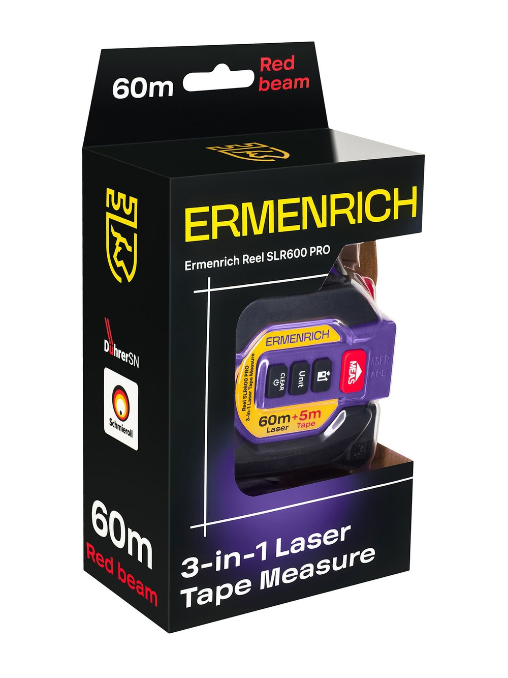 Рулетка с лазерным дальномером ( 3 в 1 ) Ermenrich Reel SLR600 PRO