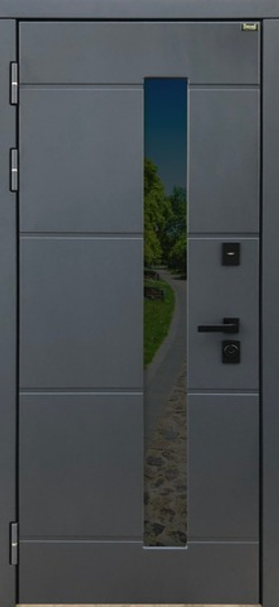 Входная дверь с терморазрывом и стеклопакетом - 1149