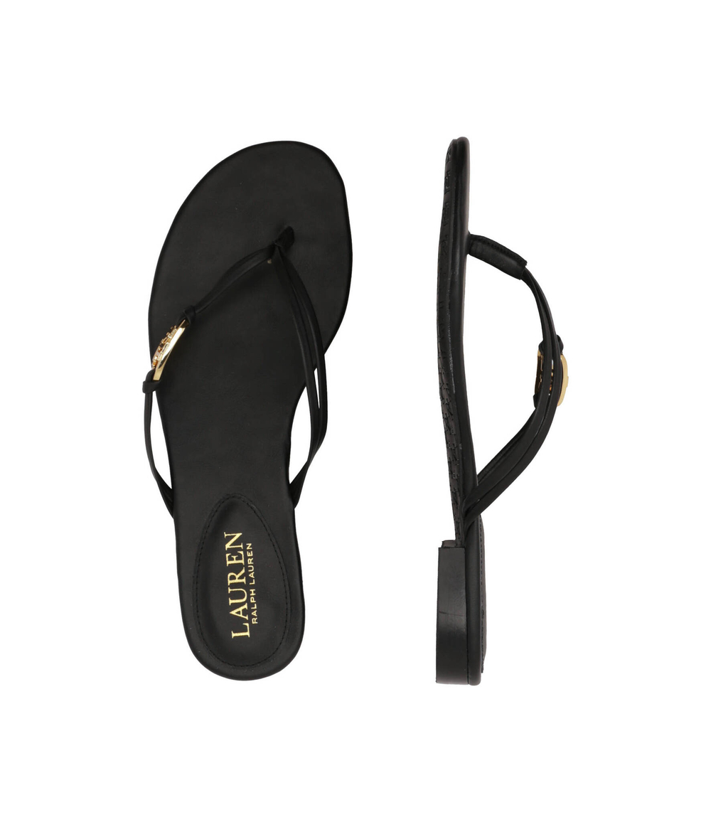 Кожаные вьетнамки LAUREN RALPH LAUREN - черный(802896830)