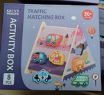 Развивающая игрушка деревянная Бизидомик Машины, коробка C-41737