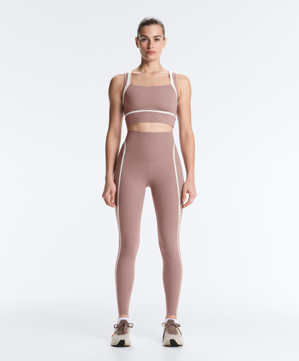 Oysho Топ Compressive, темно-сиреневый