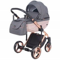 Детская коляска Adamex Chantal Star Collection 2 в 1 STAR004 серый+роз.золото