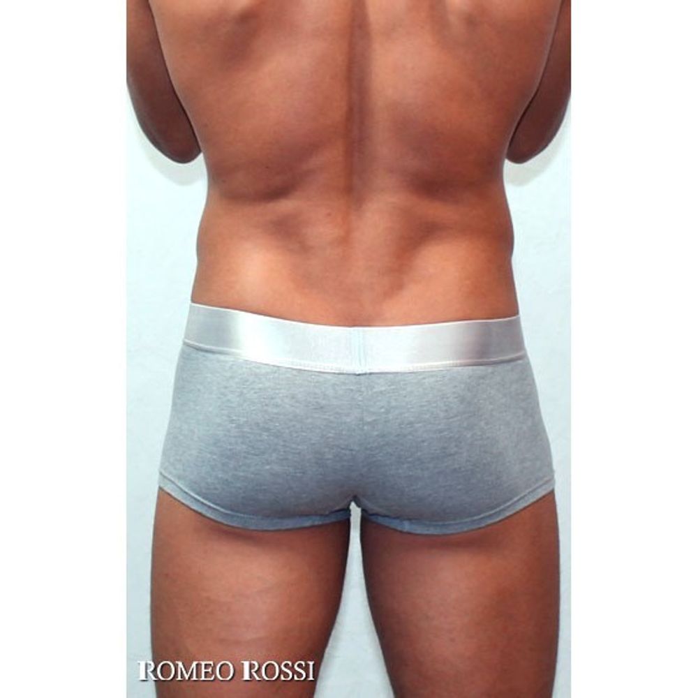 Мужские трусы боксеры серые Romeo Rossi Steel Grey Boxer RR00013-3