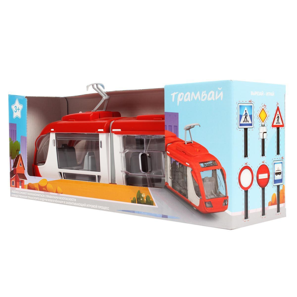 Трамвай свет/звук, коробка (Нордпласт)