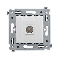 Розетка TV одиночная в стену, "Avanti", "Белое облако"