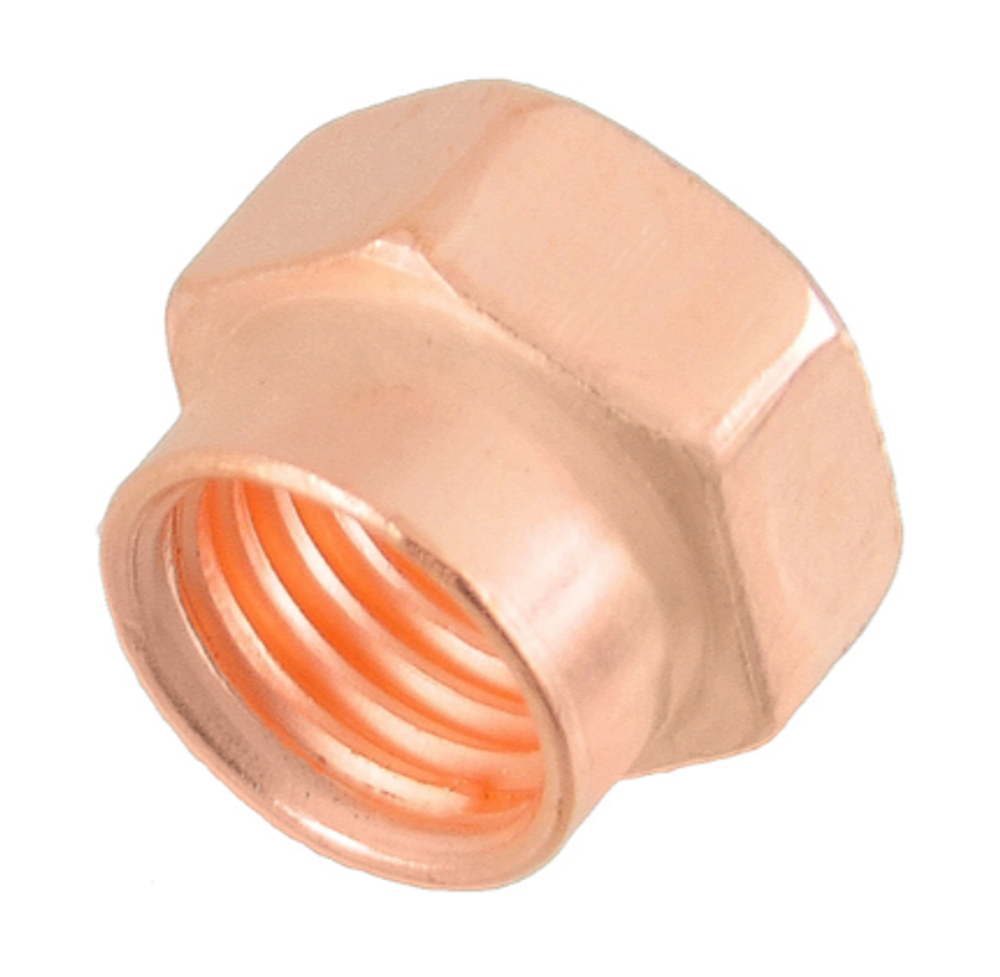 Гайка 10х1.25 приемной трубы 2110/Ланос (обмедн.) дешевая  NONAME (уп25\50шт)