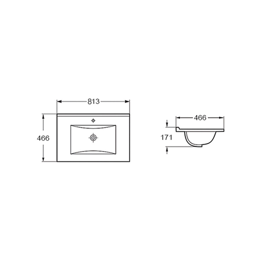 Раковина Vincea VBS-13980MA керамическая, цвет антрацит матовый